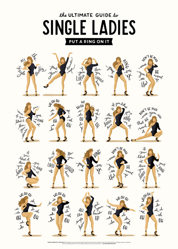 Ilustracja Single Ladies w pozach