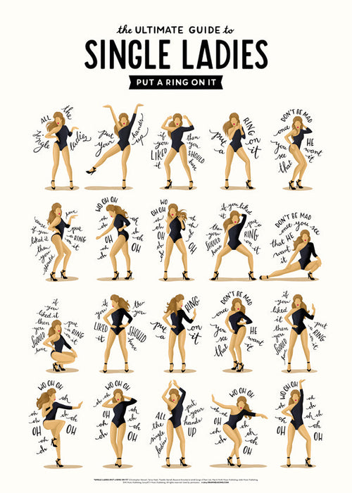 Ilustracja Single Ladies w pozach