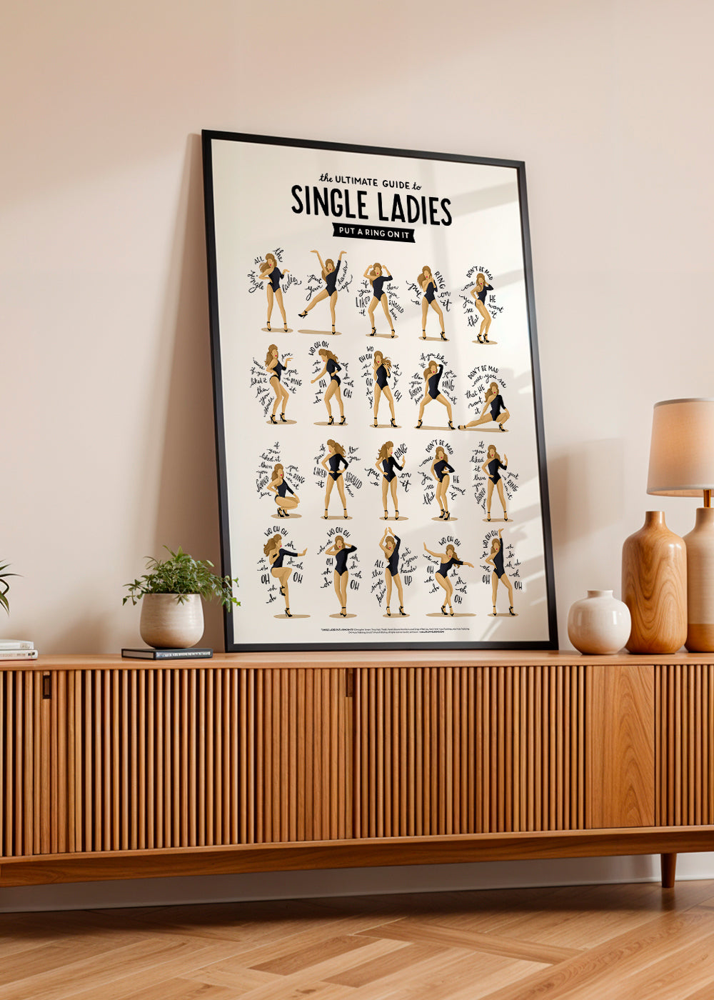 Ilustracja Single Ladies w pozach