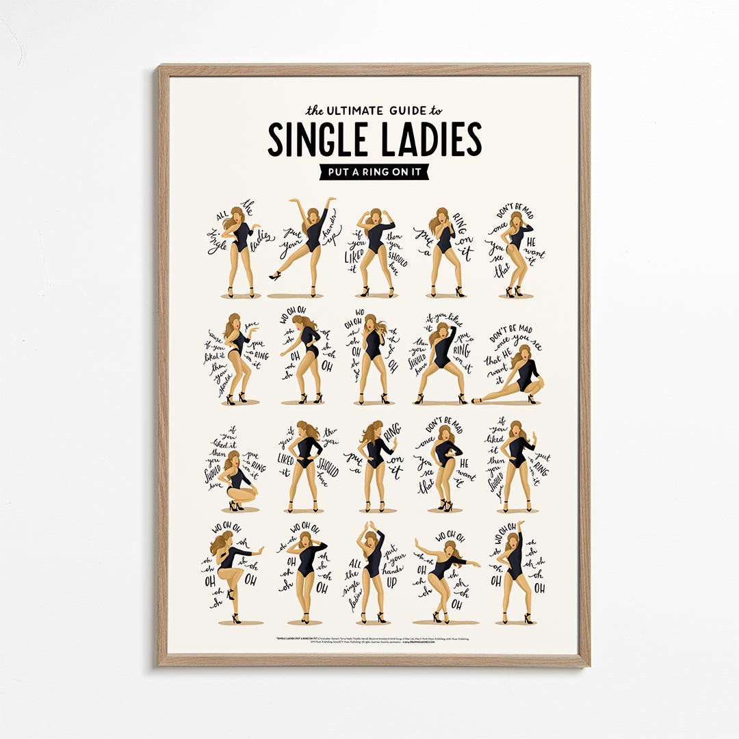 Ilustracja Single Ladies w pozach