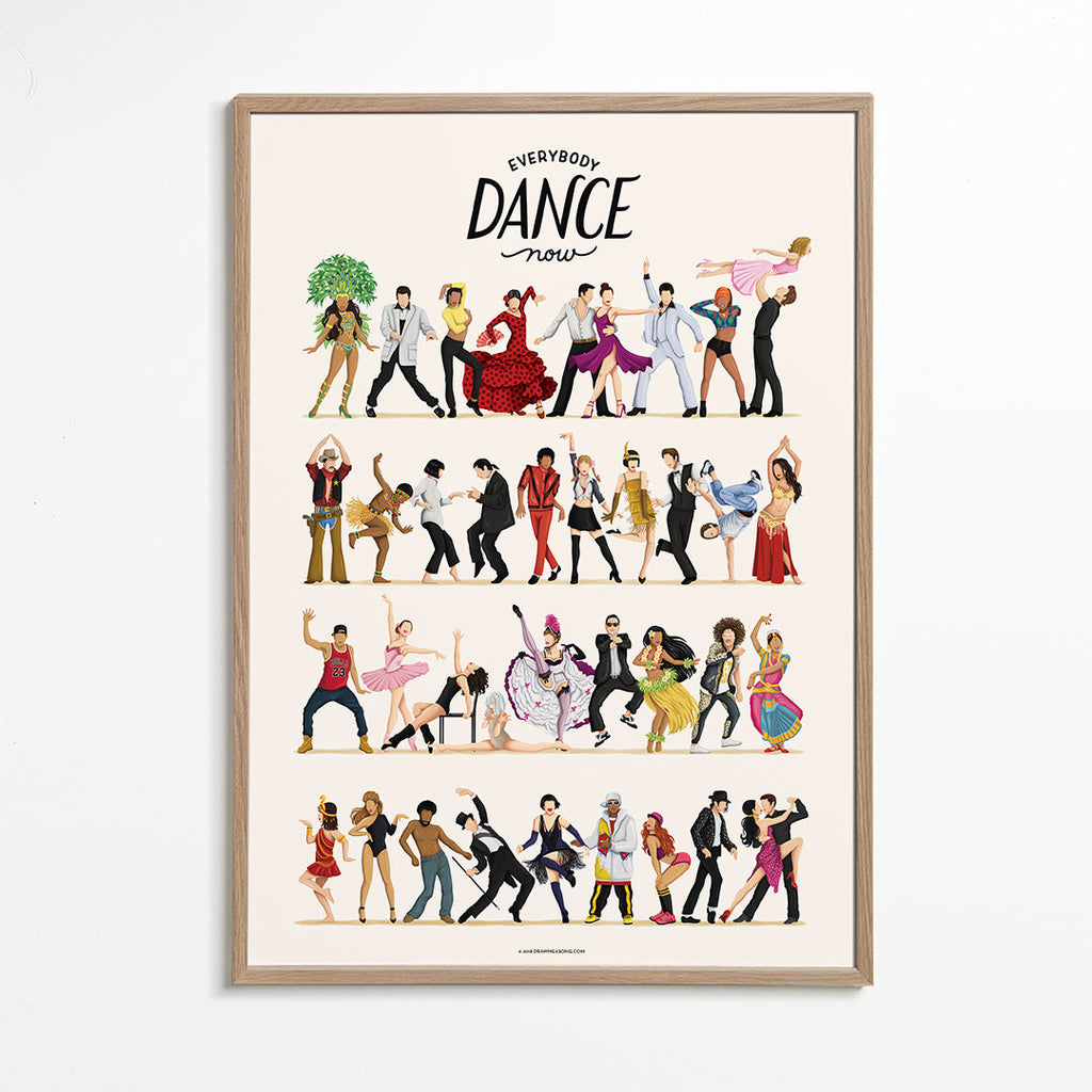 Ilustracja tancerzy w ruchu