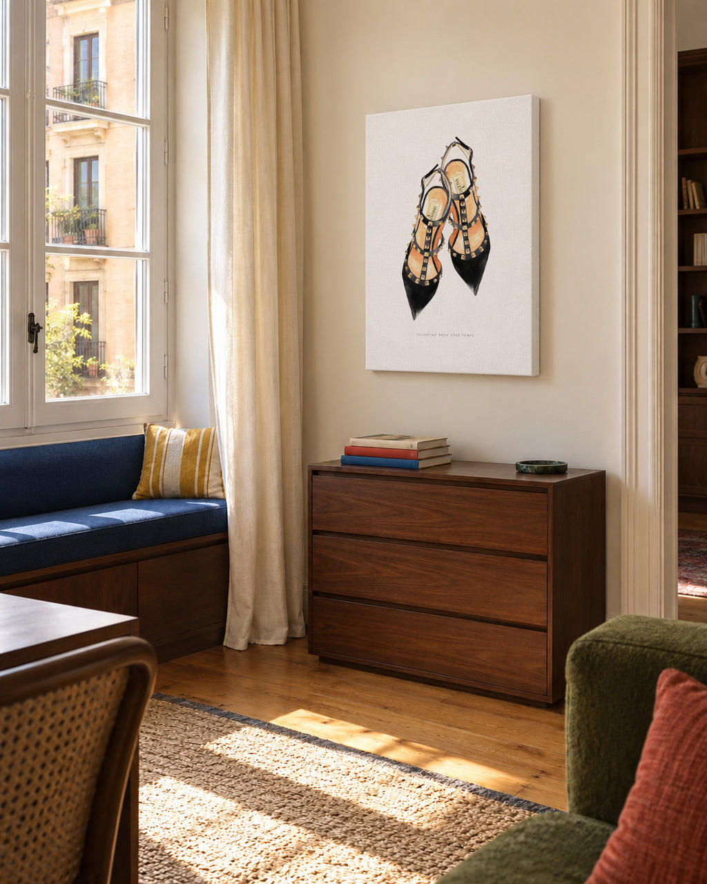Valentino rock studs - Unframed canvas in an interior