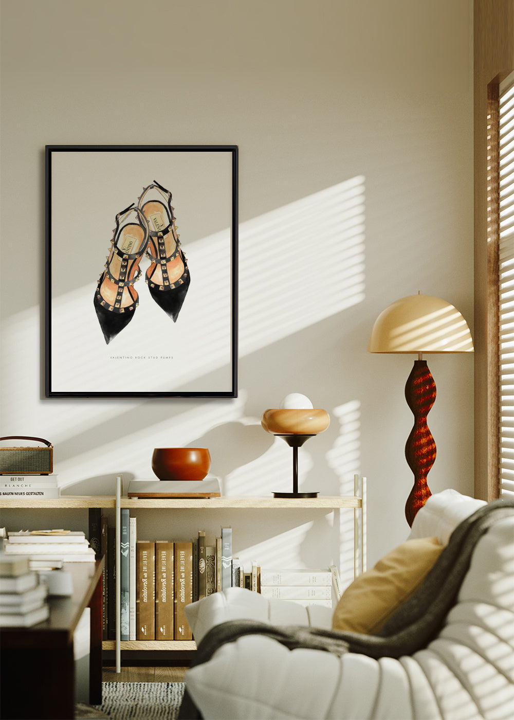 Valentino rock studs - Framed canvas in an interior