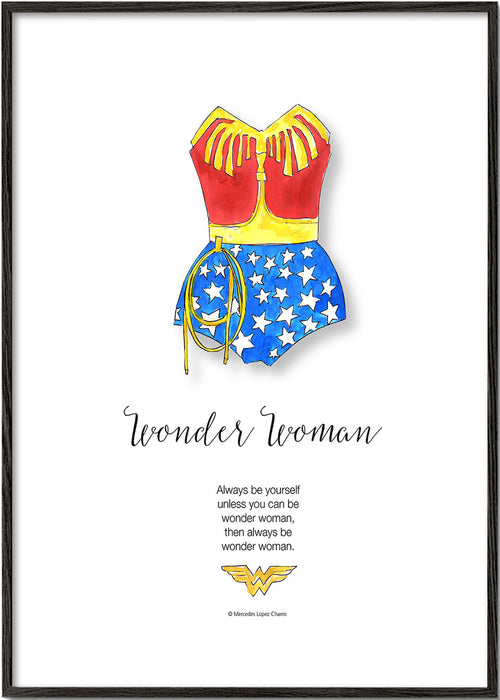 Ilustracja Wonder Woman akwarela