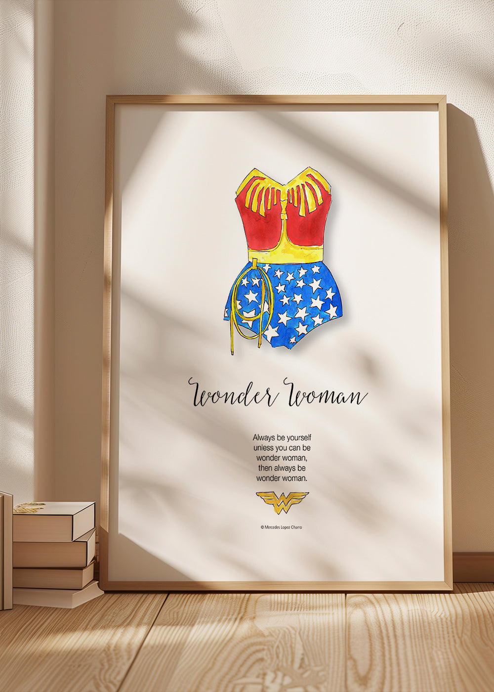 Ilustracja Wonder Woman akwarela