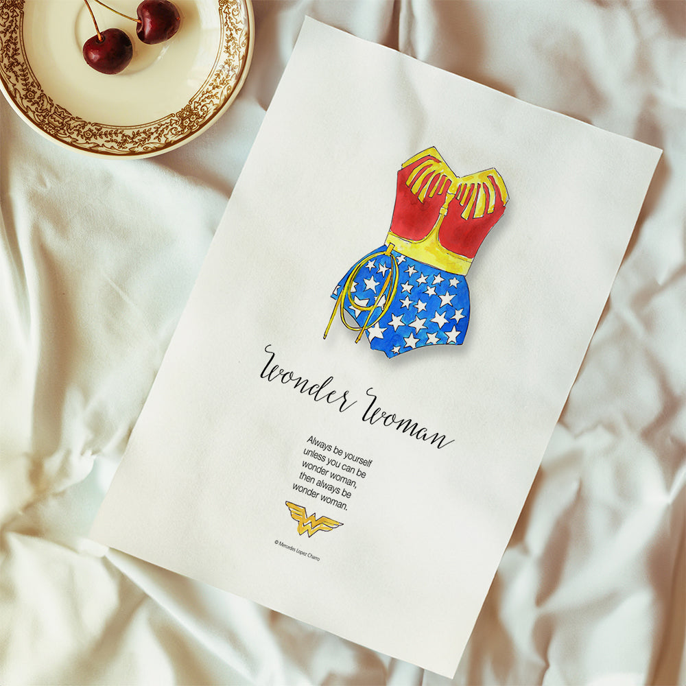 Ilustracja Wonder Woman akwarela