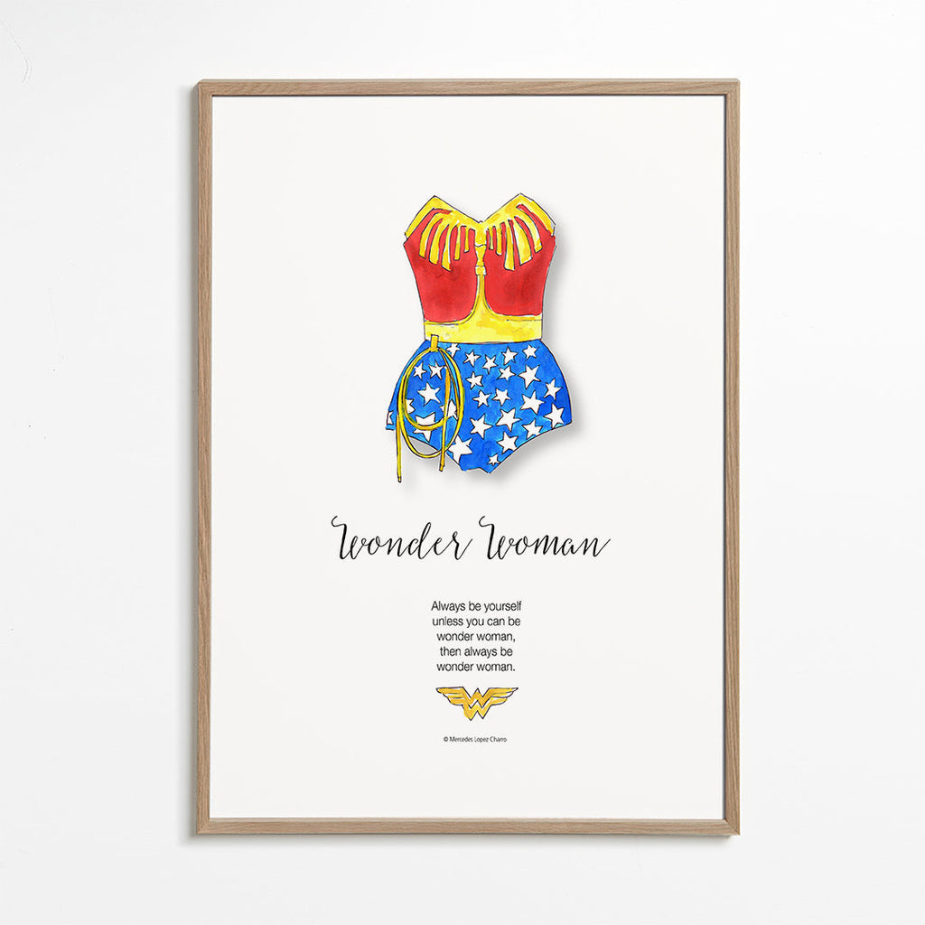 Ilustracja Wonder Woman akwarela