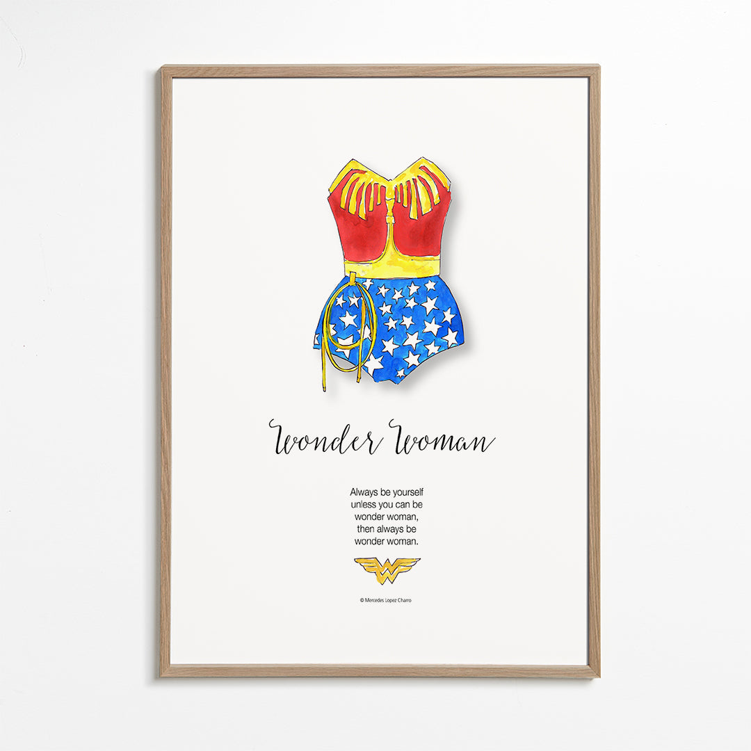 Ilustracja Wonder Woman akwarela