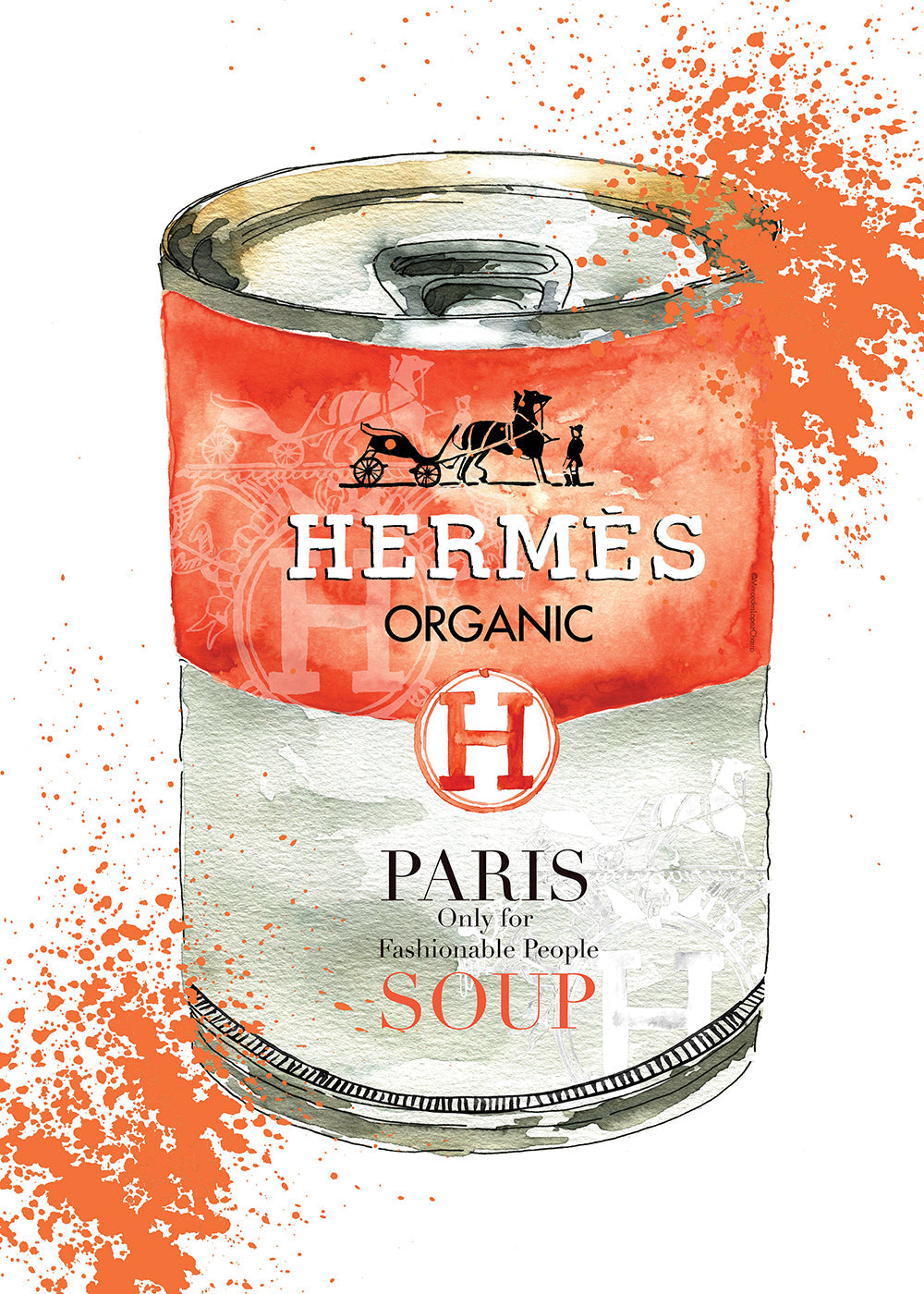 Sztuka do kuchni Hermès Soup ilustrowana puszka