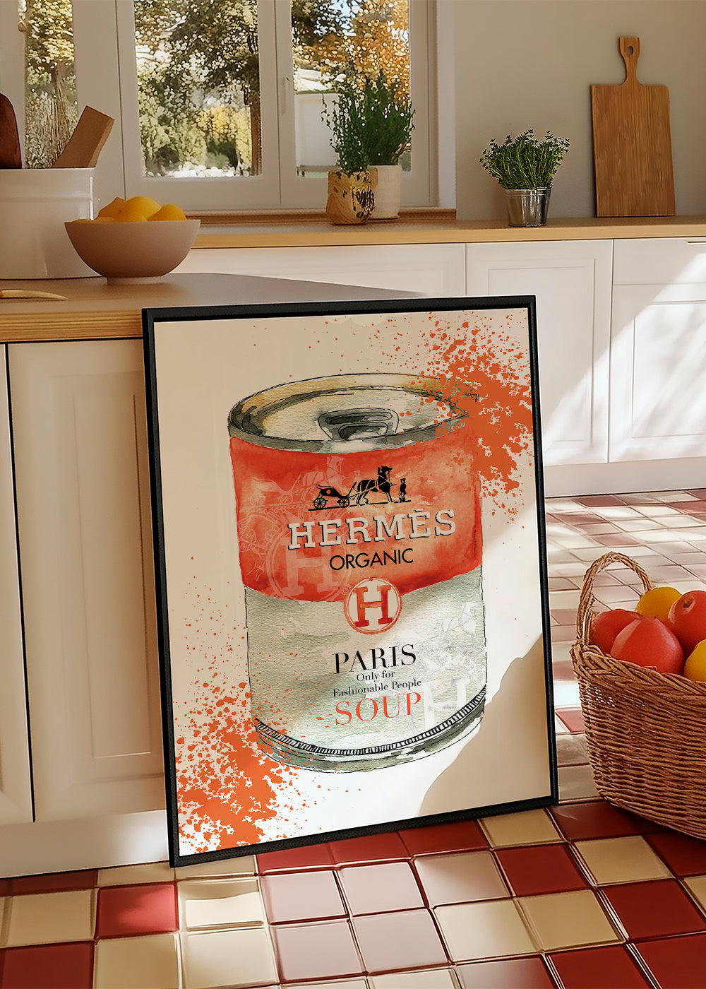 Sztuka do kuchni Hermès Soup ilustrowana puszka