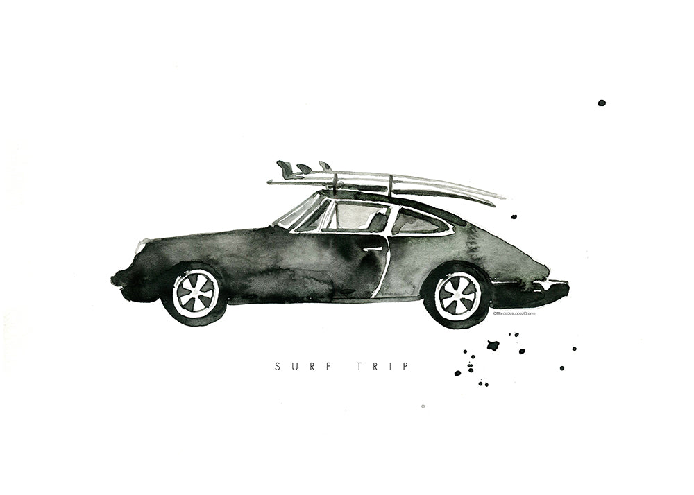 Sztuka sportowa: Porsche z deskami surfingowymi