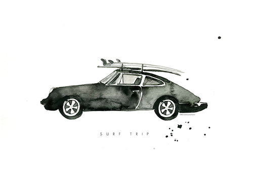 Sztuka sportowa: Porsche z deskami surfingowymi