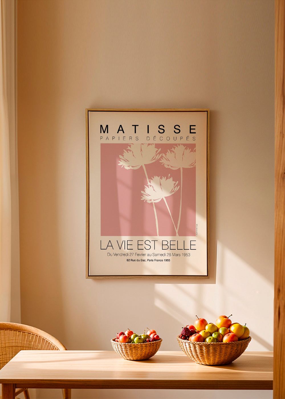Plakat botaniczny Matisse różane wycinanki