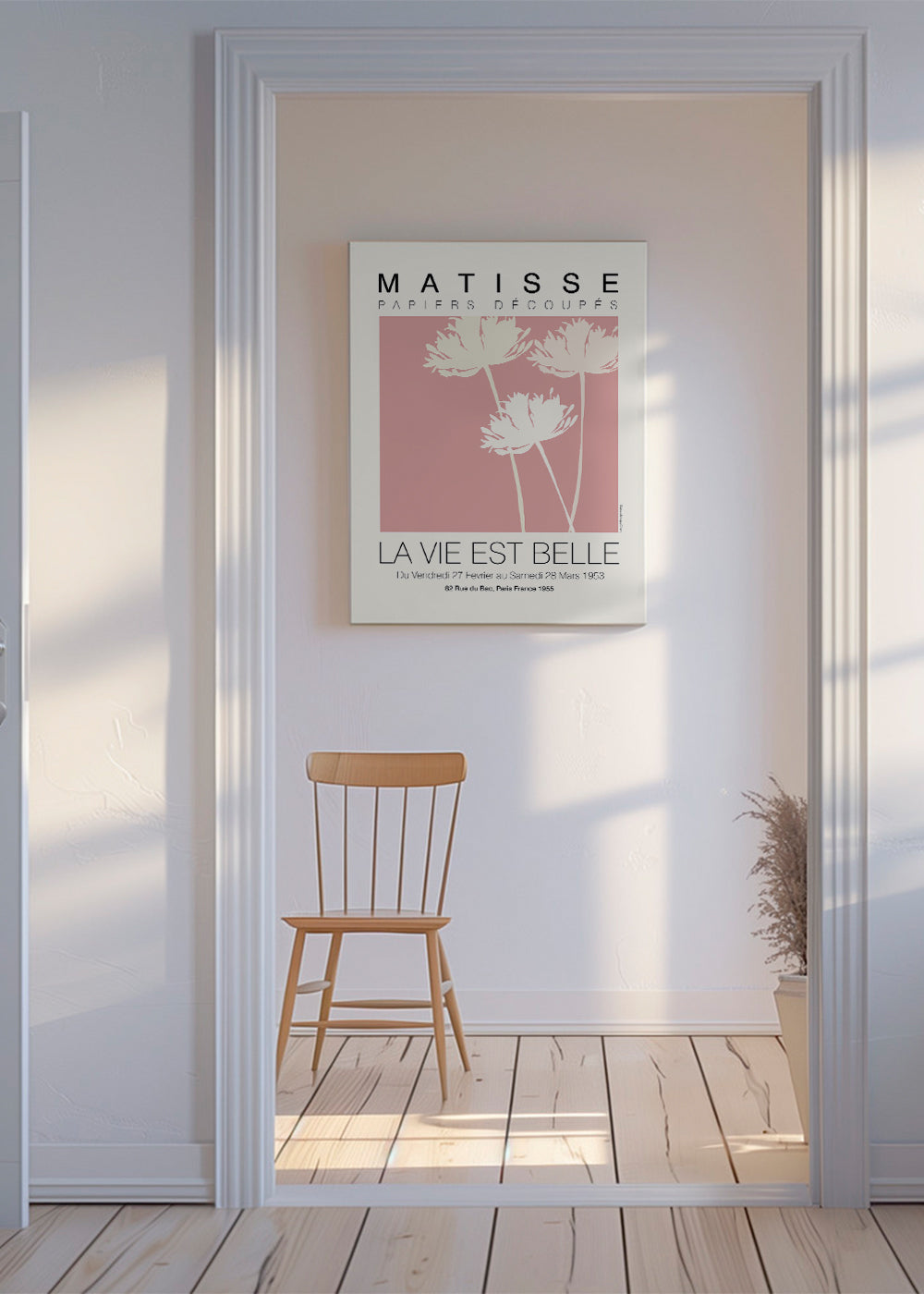 Plakat botaniczny Matisse różane wycinanki