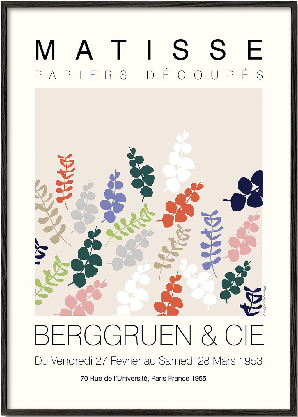 Plakat botaniczny Matisse wycinane liście