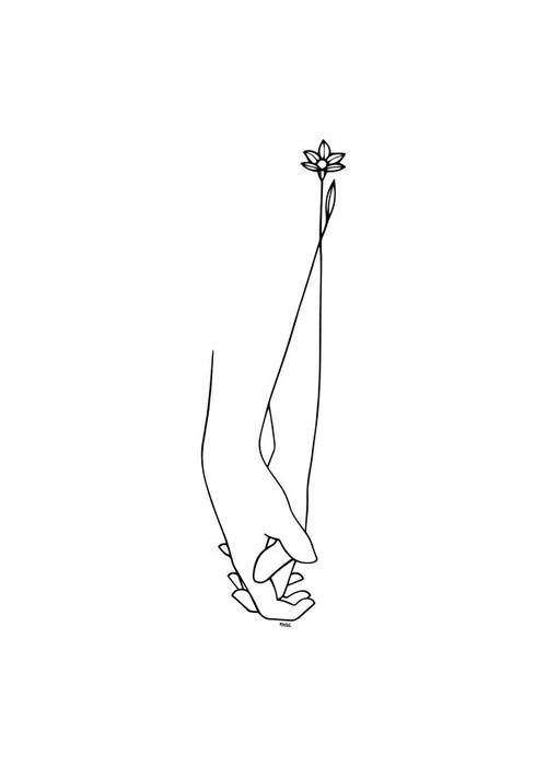 Minimalistyczna ilustracja rąk