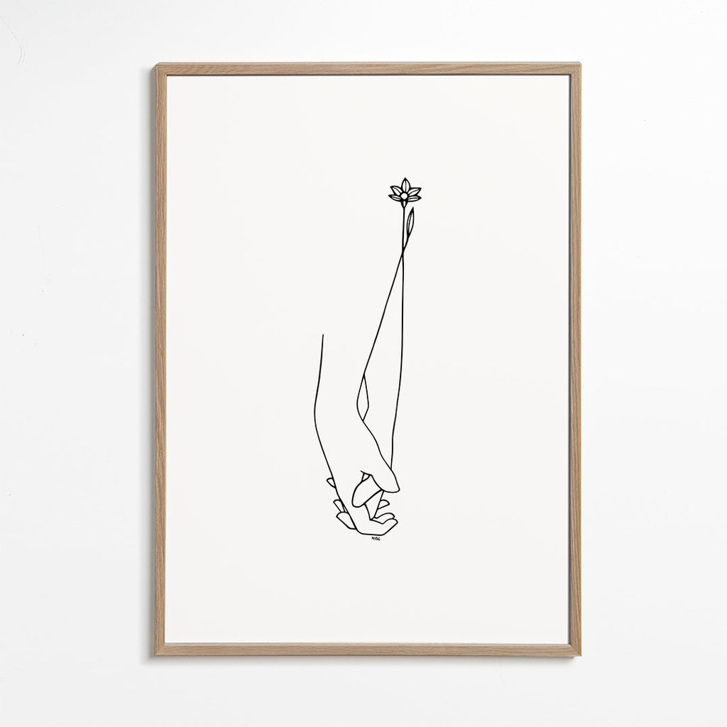 Minimalistyczna ilustracja rąk