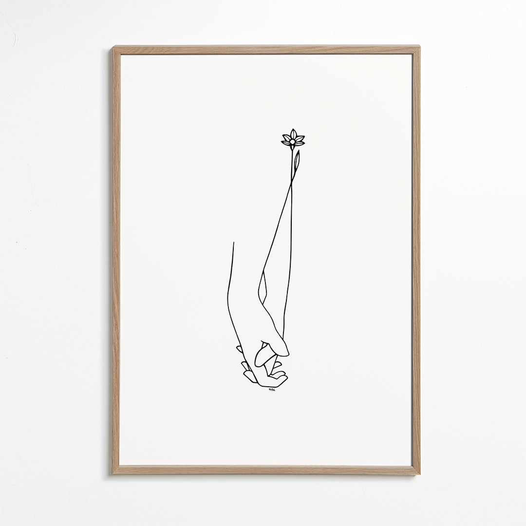 Minimalistyczna ilustracja rąk