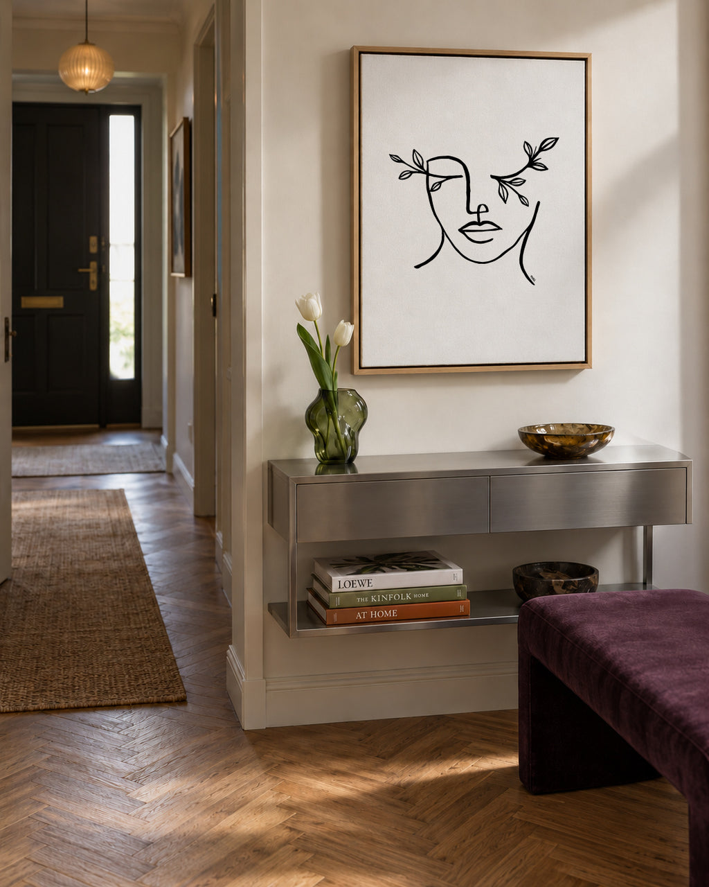 Beauty is in the eye of the beholder - Framed canvas in an interior