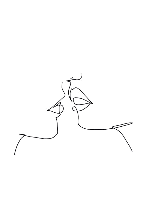 Ilustracja pocałunku liniowego