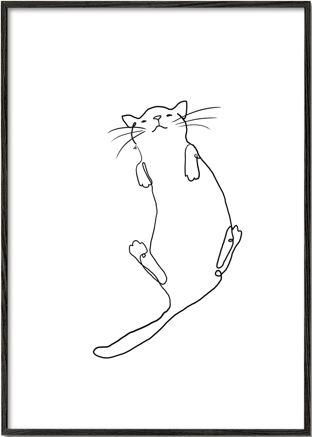 Plakat kot linia minimalistyczna