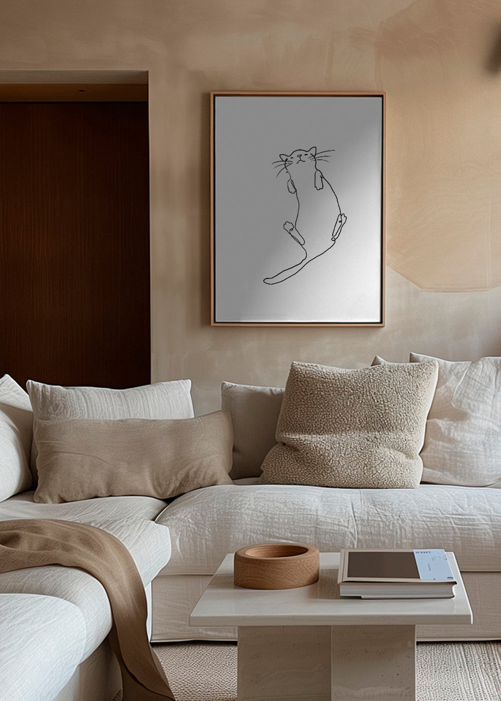 Plakat kot linia minimalistyczna