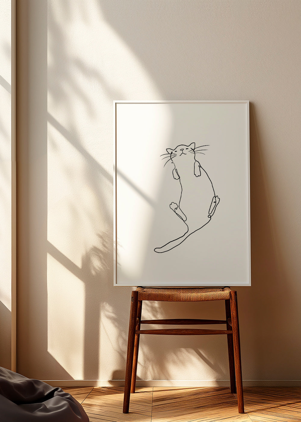 Plakat kot linia minimalistyczna