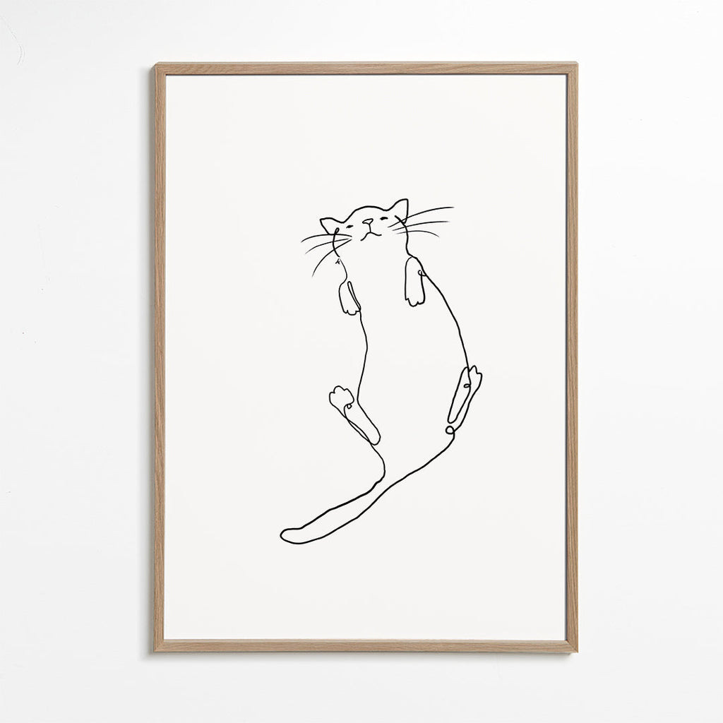 Plakat kot linia minimalistyczna