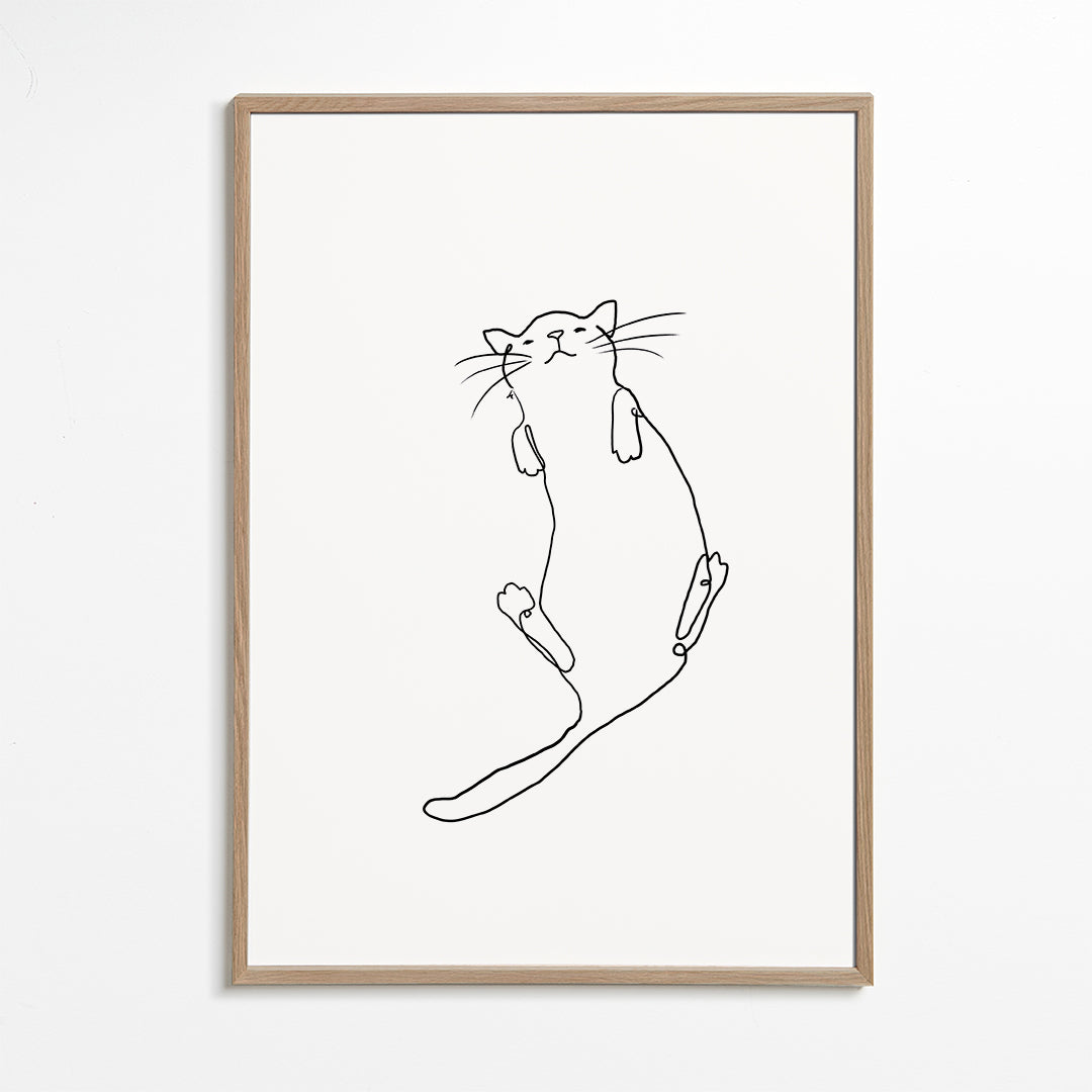 Plakat kot linia minimalistyczna