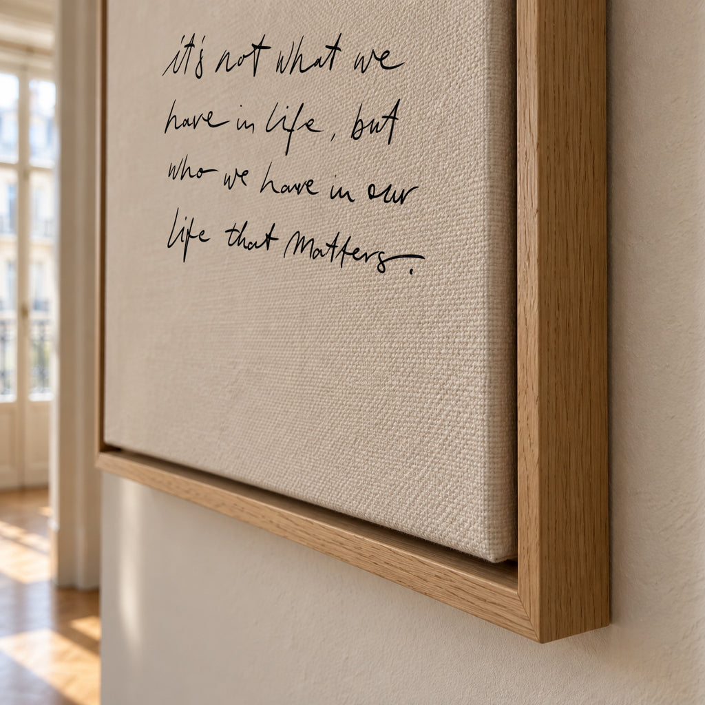 Matters - Framed canvas detail