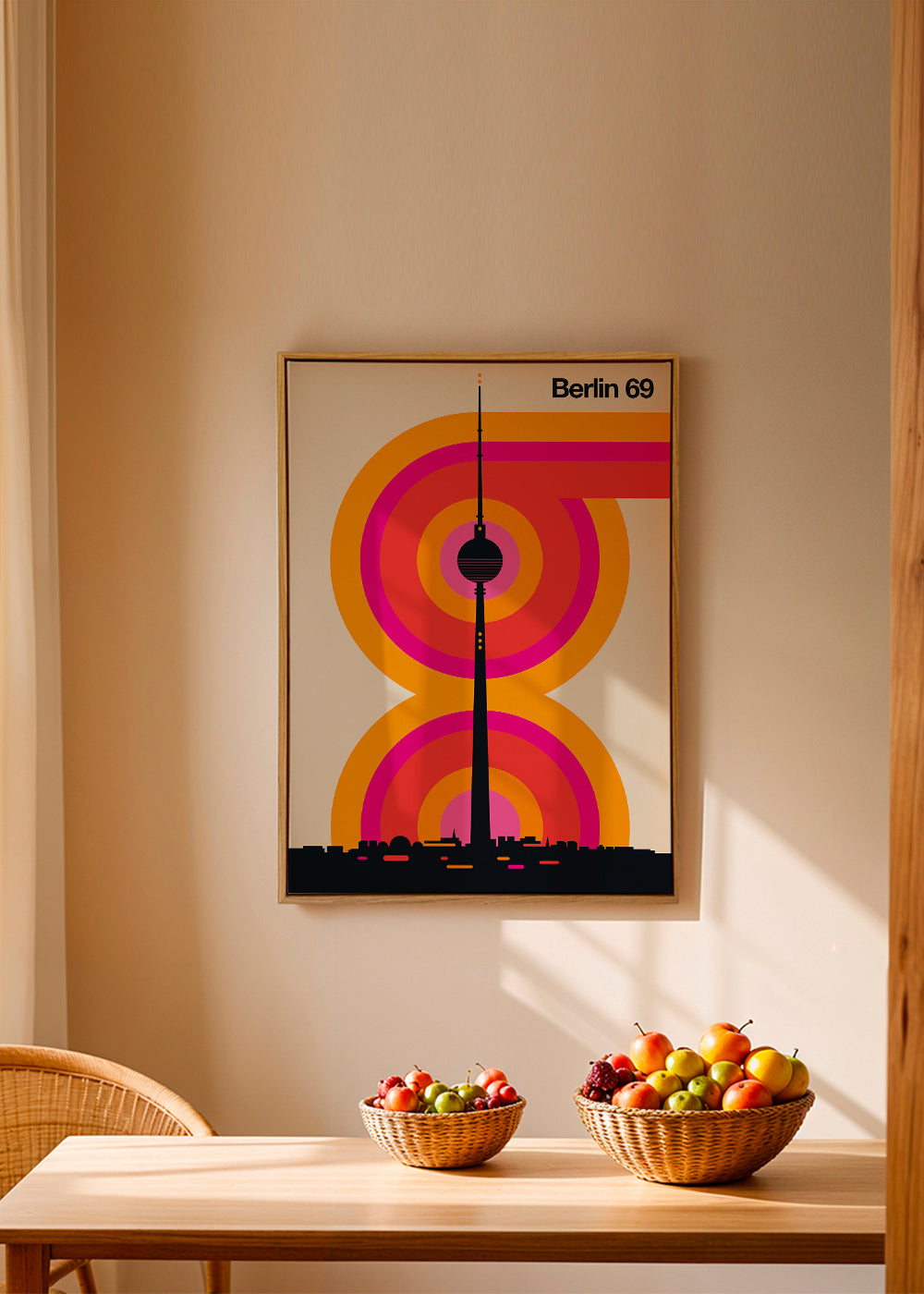 Sztuka miasta Berlin 69 sylwetka wieży plakat
