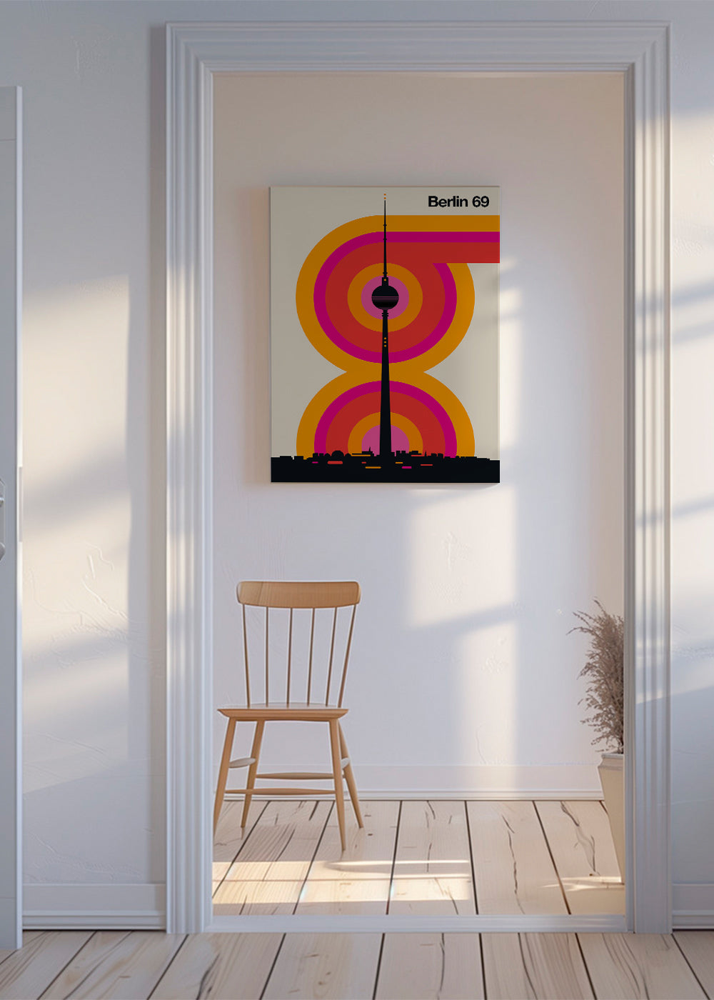 Sztuka miasta Berlin 69 sylwetka wieży plakat