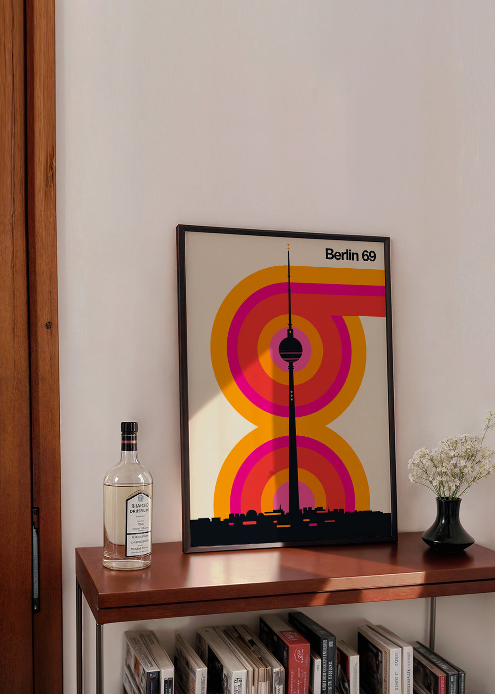 Sztuka miasta Berlin 69 sylwetka wieży plakat
