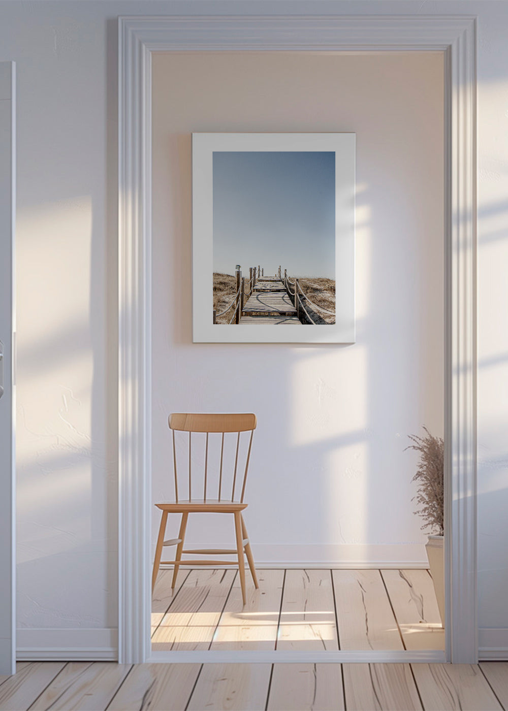 Plakat krajobrazowy drewniany pomost
