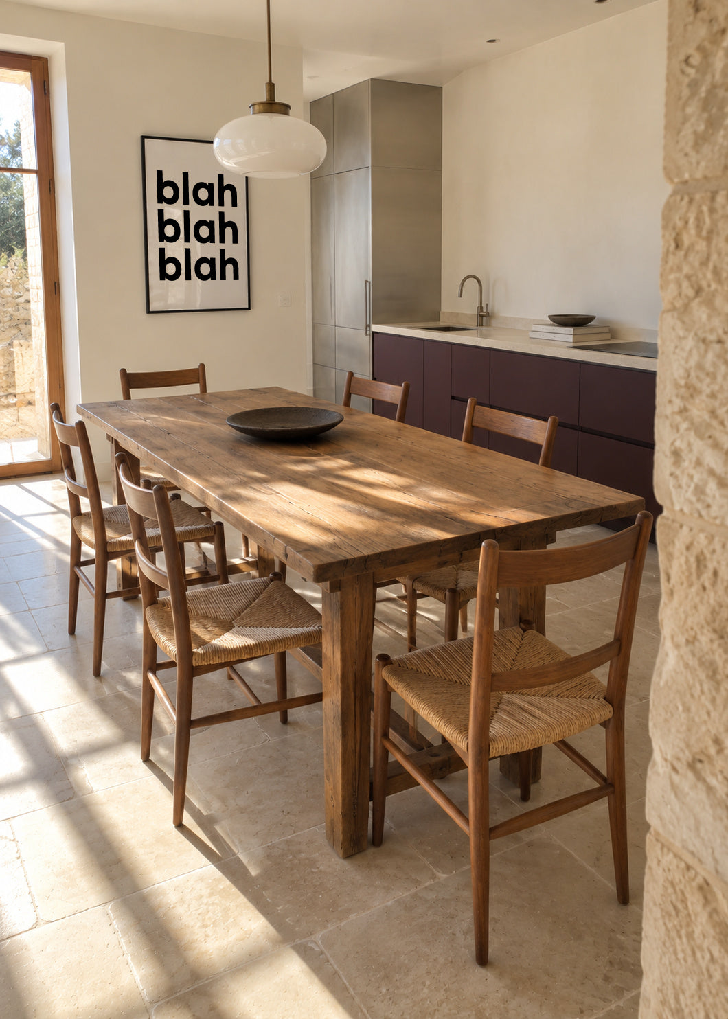 Blah Blah Blah - Framed poster in an interior