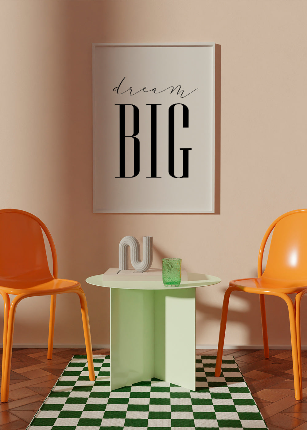 Minimalistyczny plakat typograficzny z mocnym napisem
