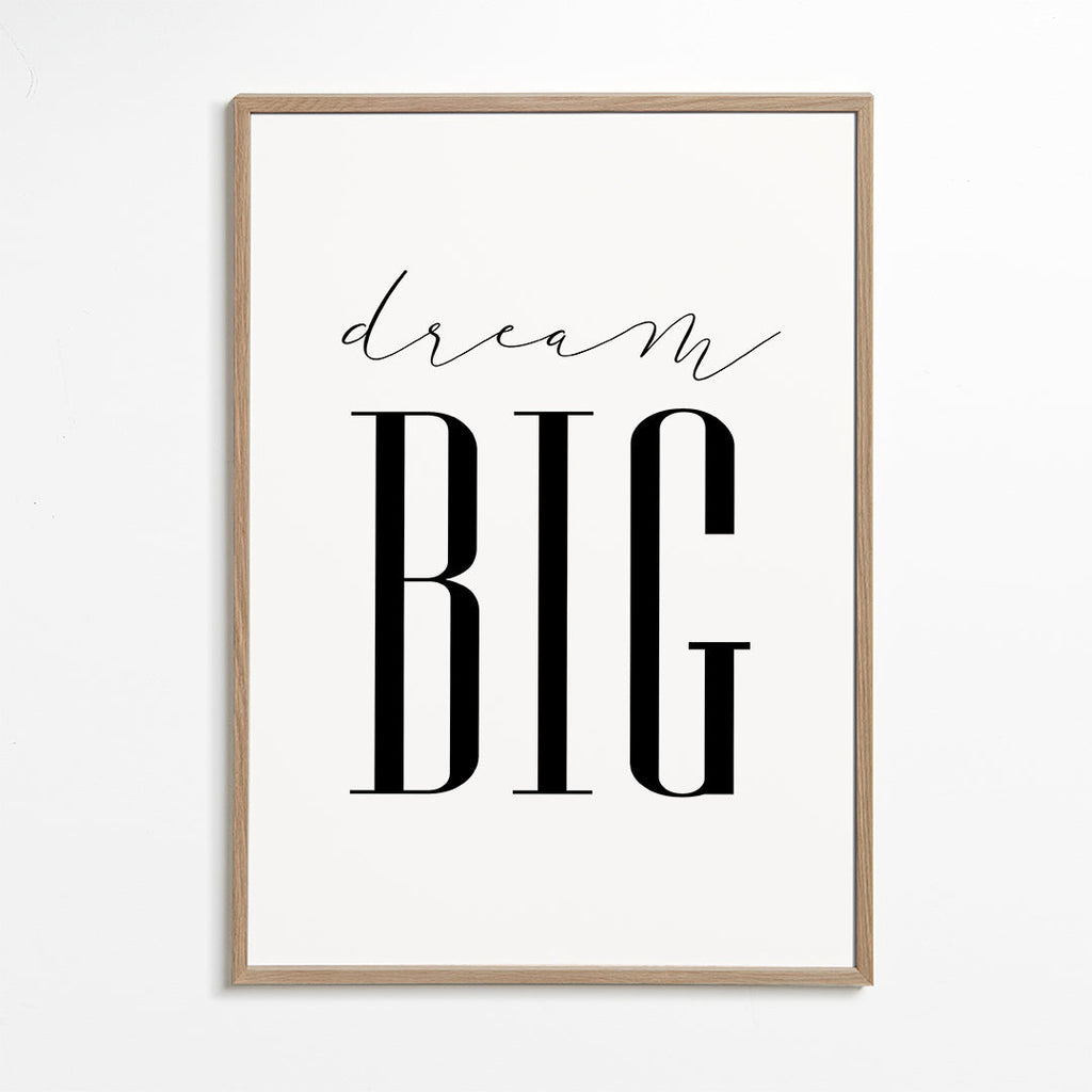 Minimalistyczny plakat typograficzny z mocnym napisem