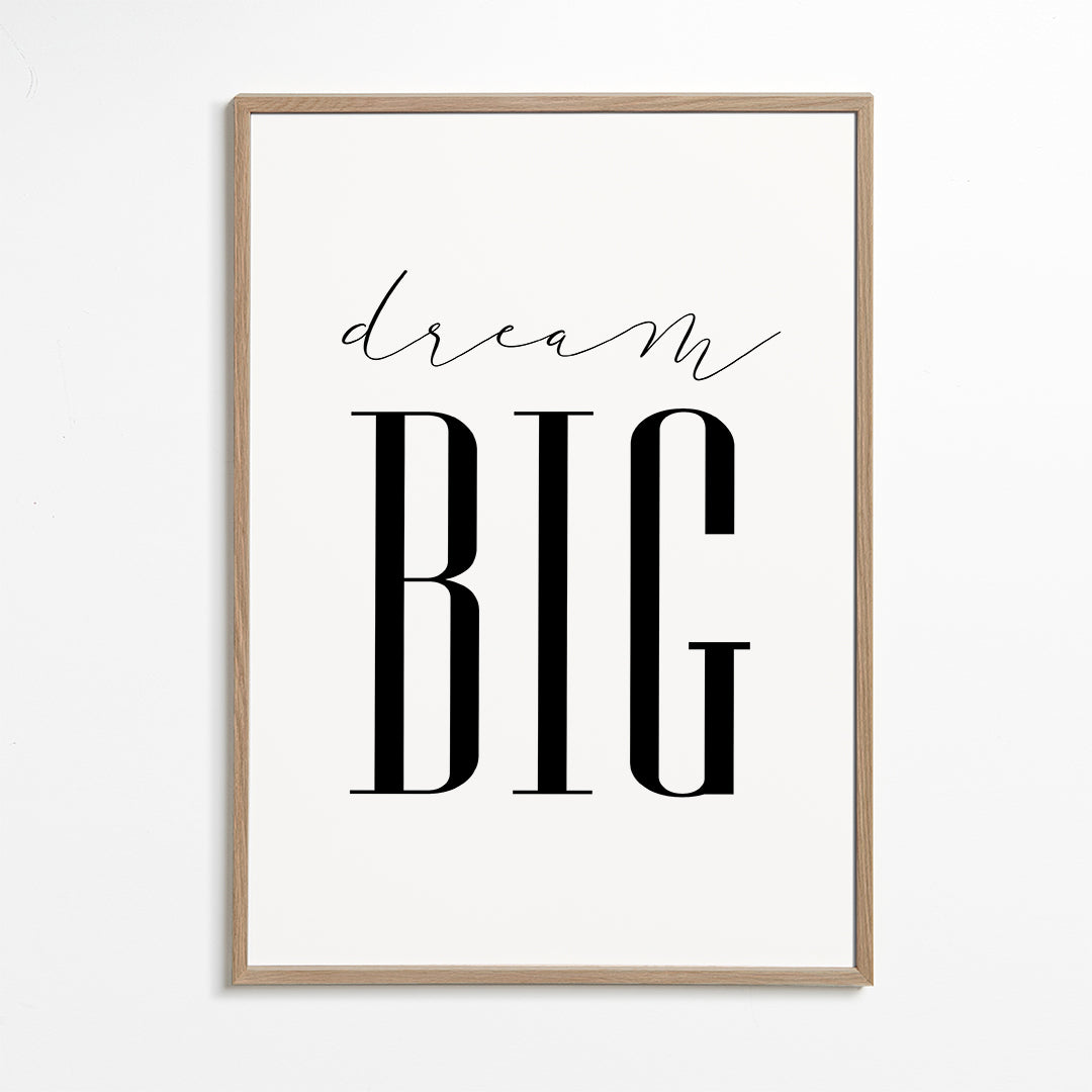 Minimalistyczny plakat typograficzny z mocnym napisem