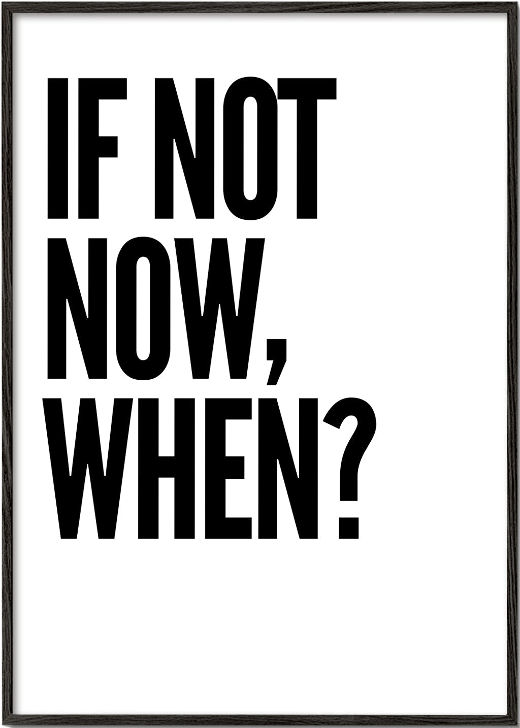 Minimalistyczny plakat typograficzny z mocnym hasłem