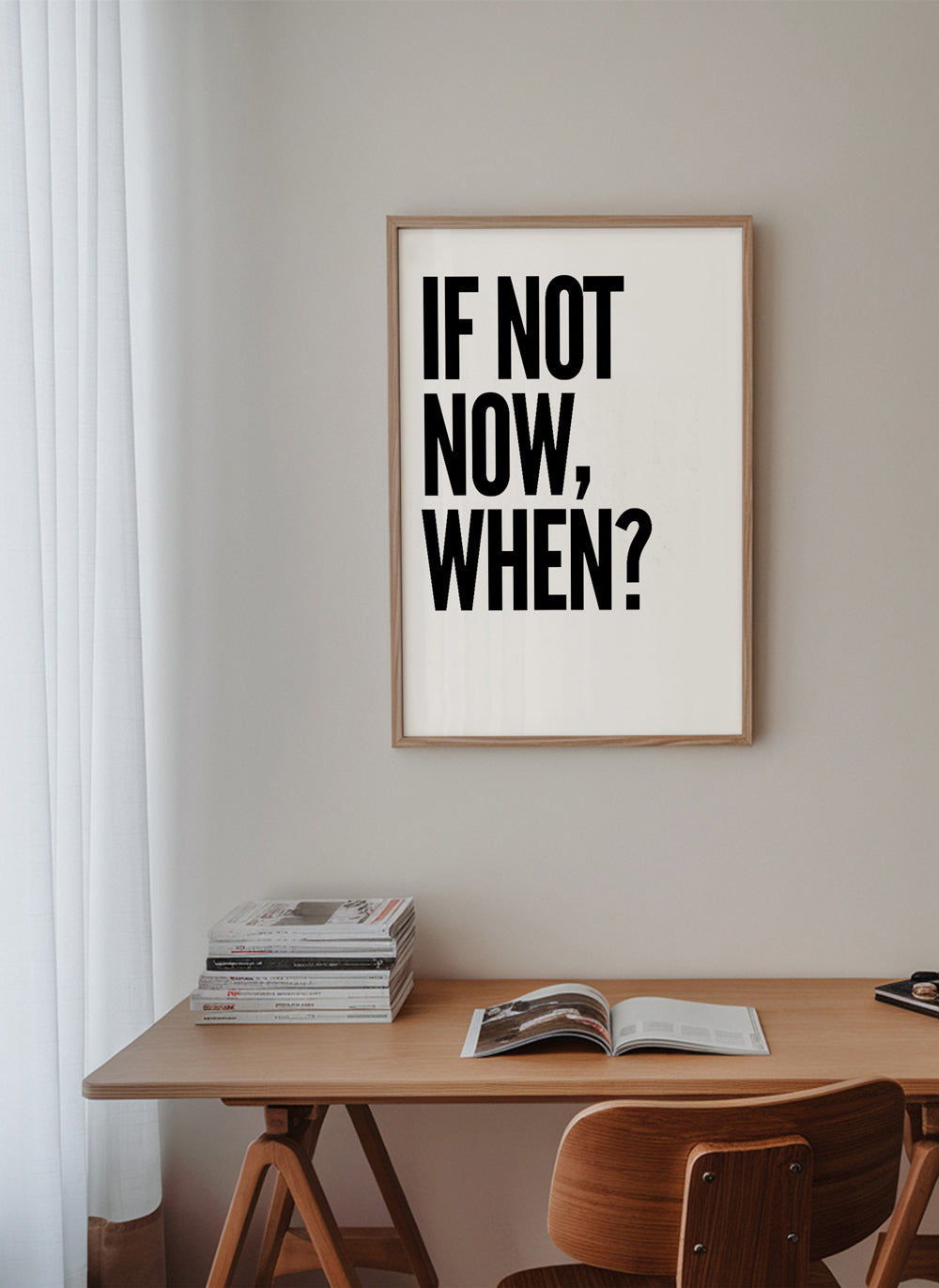 Minimalistyczny plakat typograficzny z mocnym hasłem
