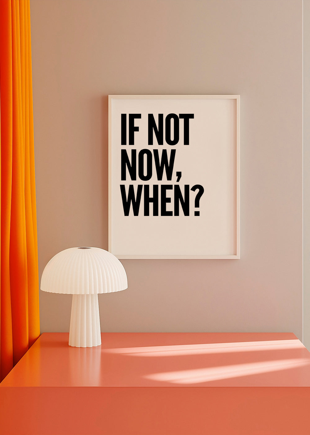 Minimalistyczny plakat typograficzny z mocnym hasłem