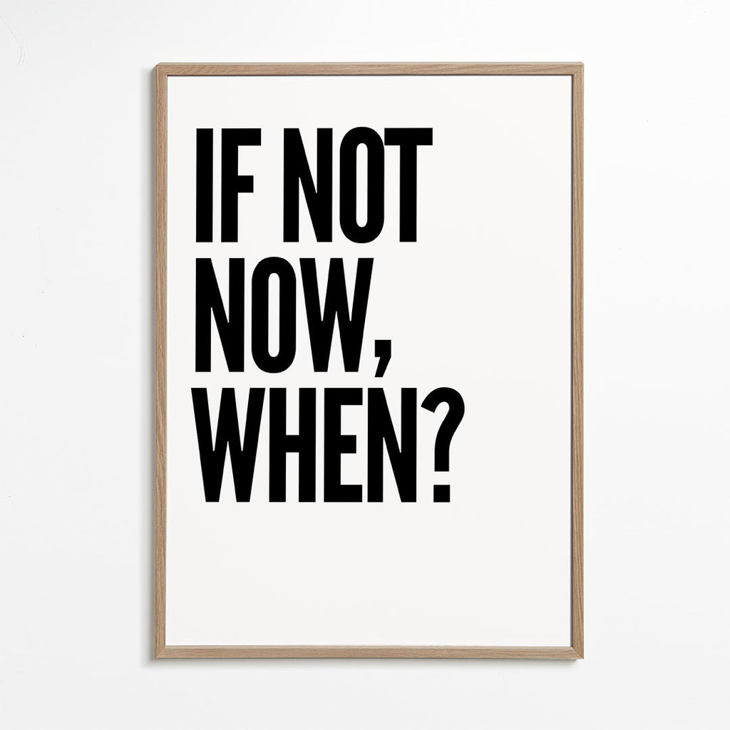 Minimalistyczny plakat typograficzny z mocnym hasłem