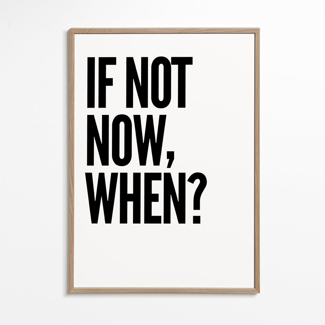Minimalistyczny plakat typograficzny z mocnym hasłem