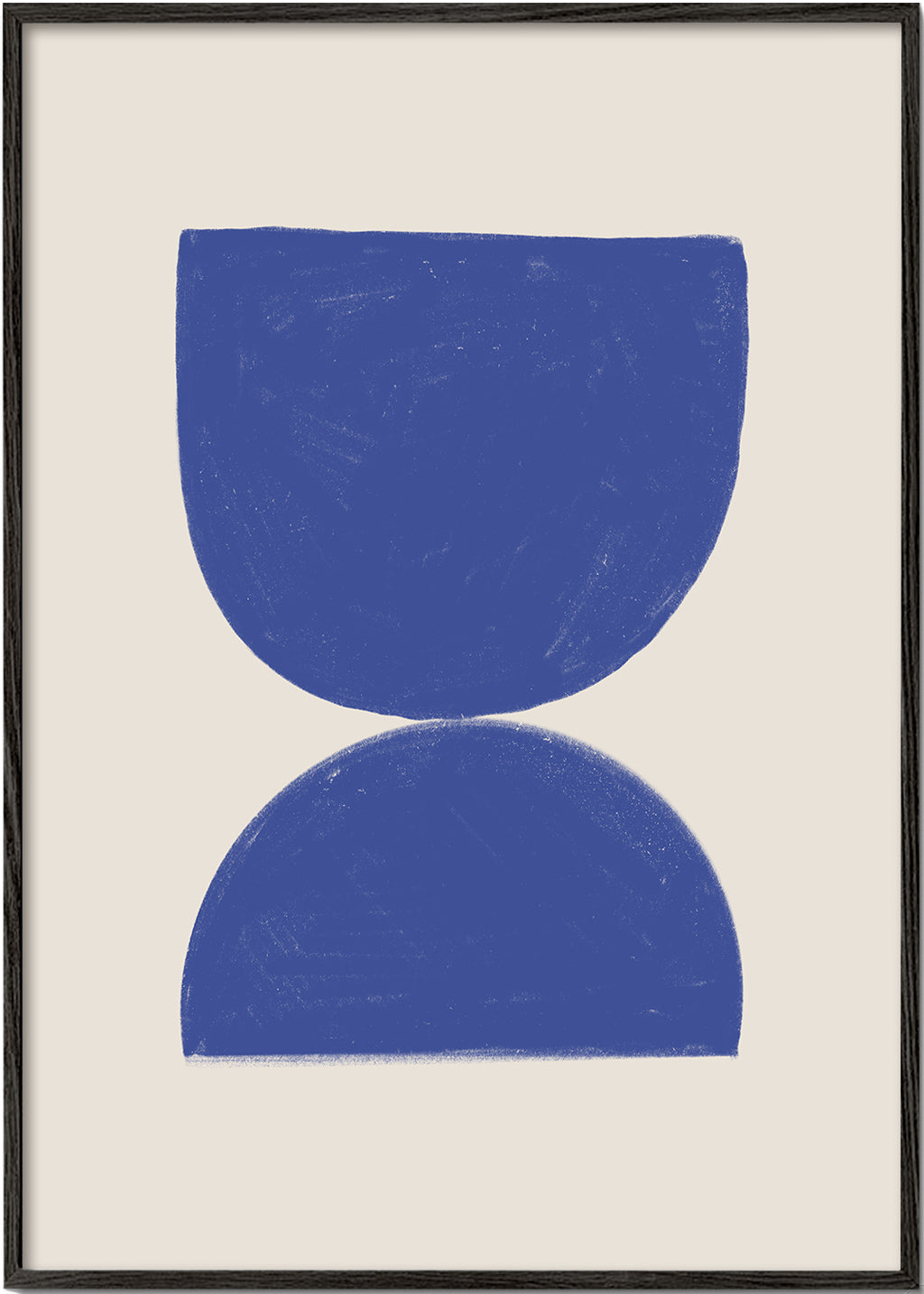 Plakat geometryczny niebieski minimal półkola