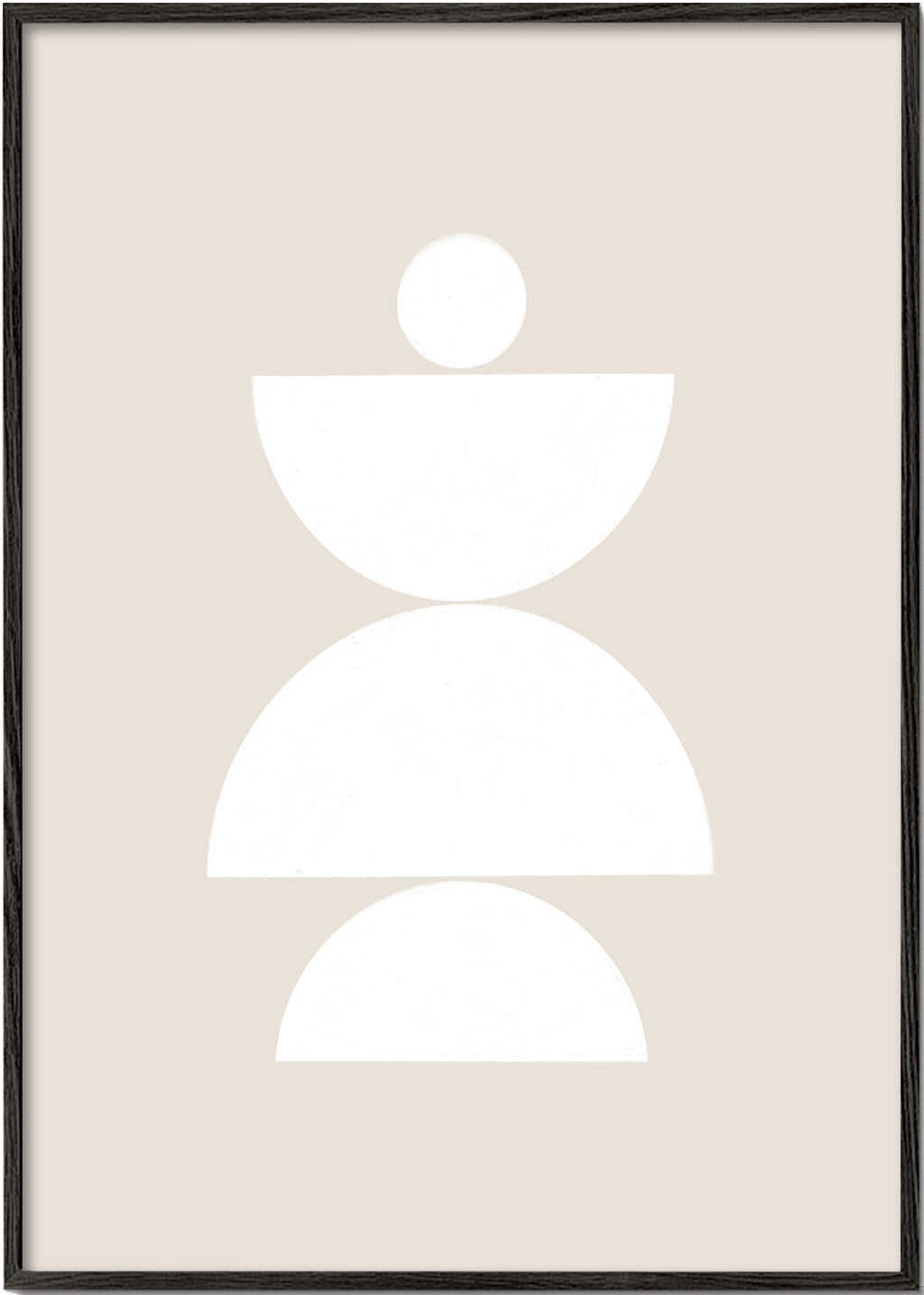 Plakat geometryczny z ułożonymi półokręgami