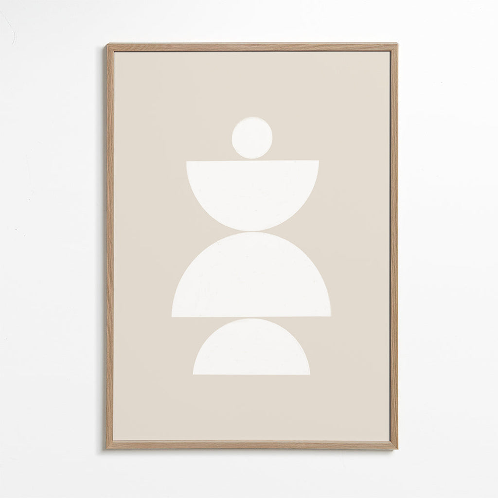 Plakat geometryczny z ułożonymi półokręgami