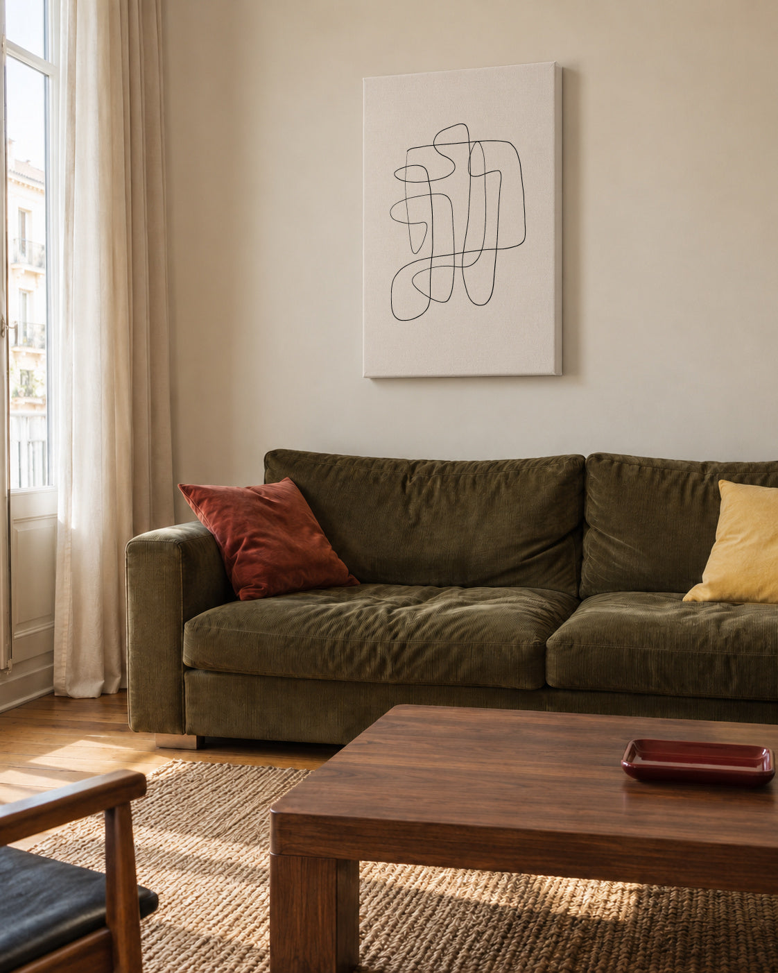 You’re Confused - Unframed canvas in an interior