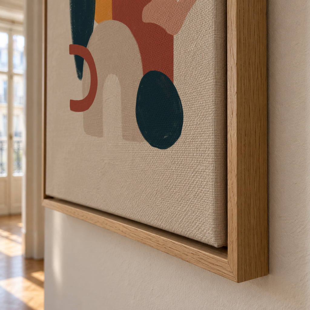 Boho Collage - Framed canvas detail