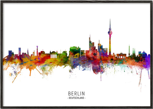 Plakat podróżniczy Berlin akwarela skyline