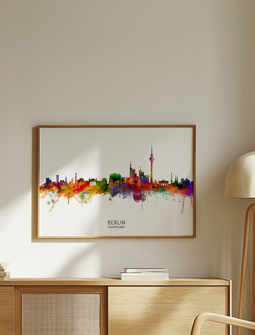 Plakat podróżniczy Berlin akwarela skyline